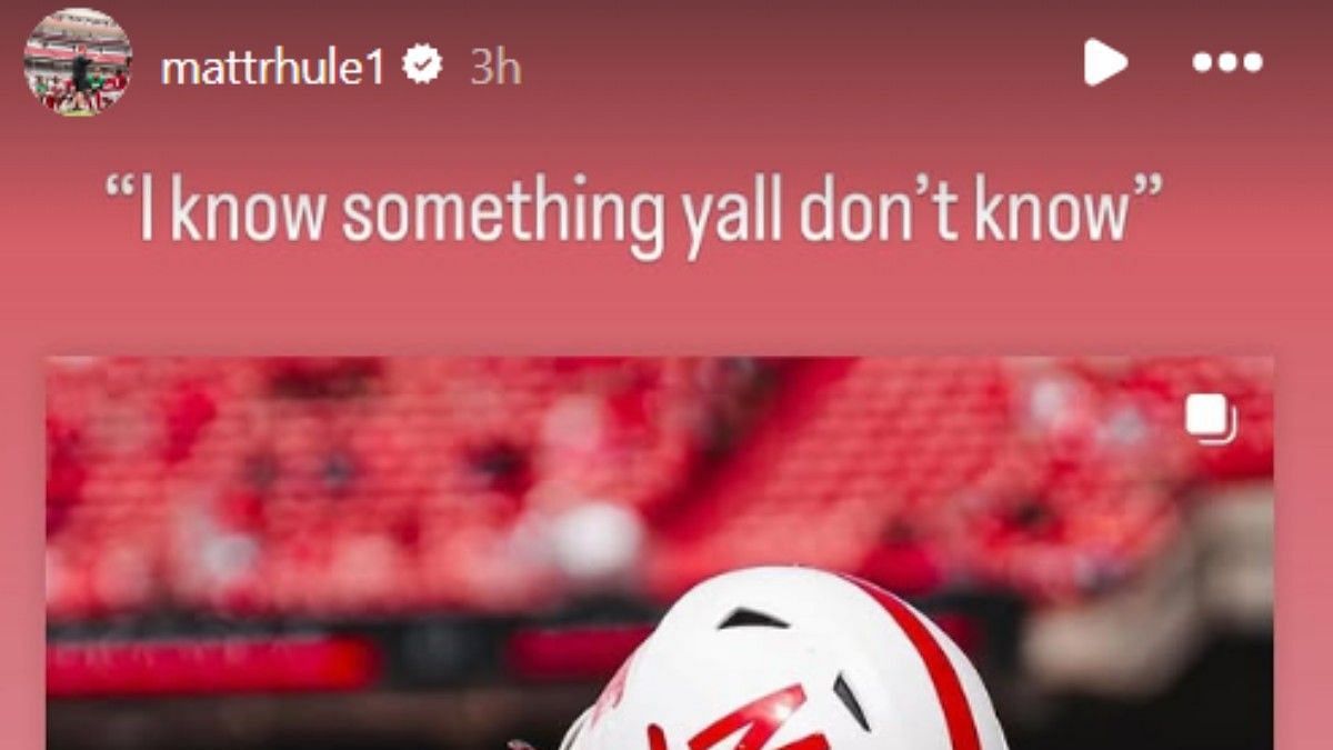 Matt Rhule writes cryptic message in a repost from Demitrius Bell (Instagram/@mattrhule1)